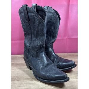 Laredo Men's Garrett Distressed Black Western Boots 68407 Size 8.5D Black V4